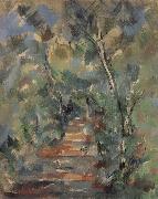 Paul Cezanne Forest scene oil painting reproduction